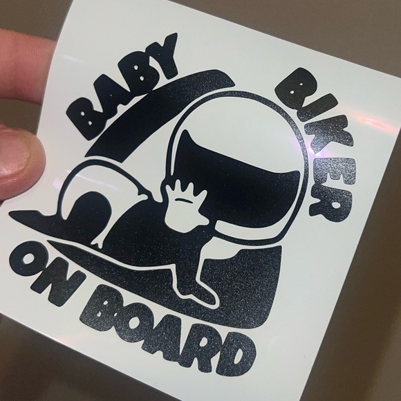 Baby biker on board decal - Picture 1 of 2